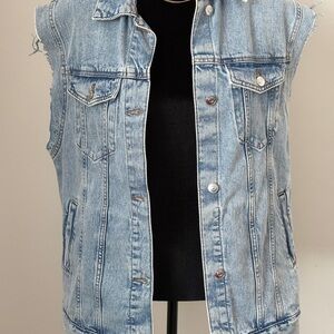 Denim Sleeveless Vest